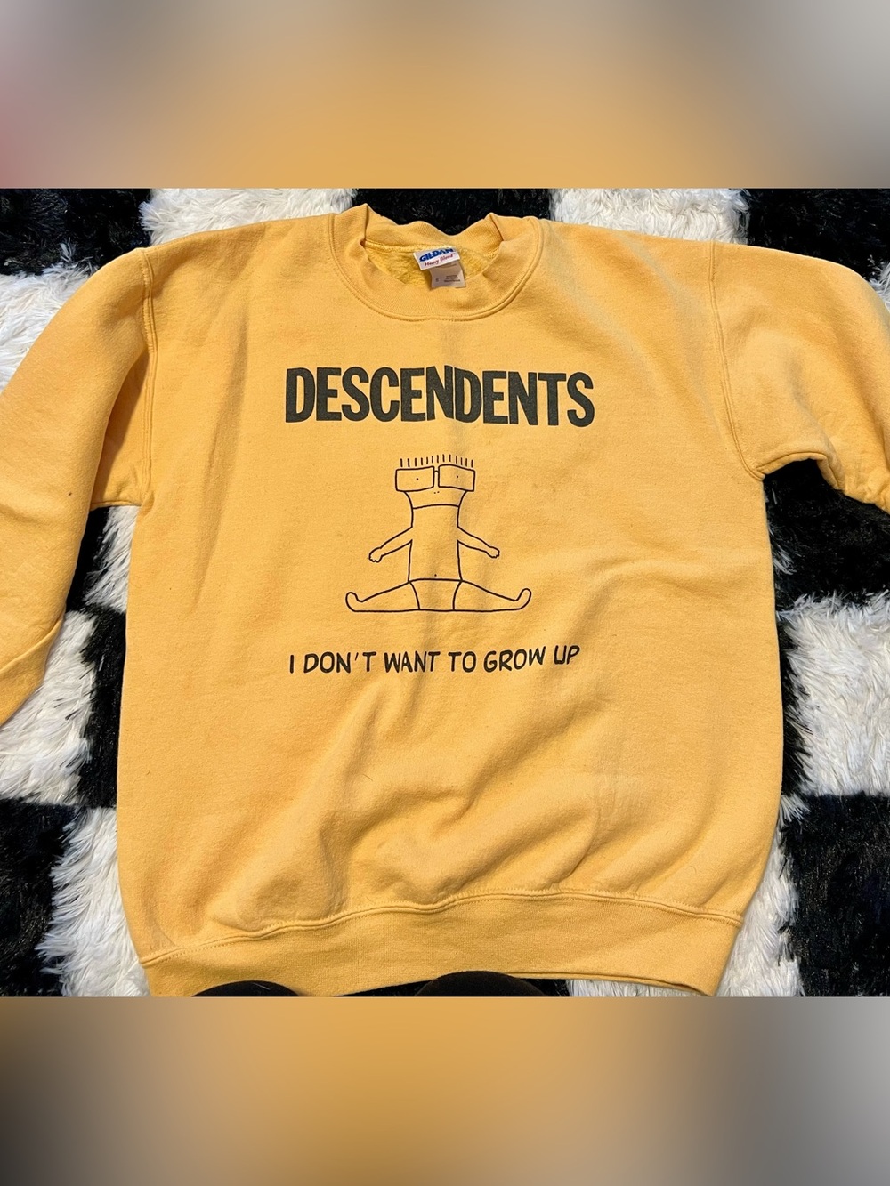 Descendents "I don't wanna grow up" Yellow Crewneck Sweatshirt